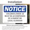 Signmission Children Under 18 Must Be Accompanied By, 7 in W x Rectangle, Vinyl Decal OS-2PACK-NS-D-57-L-10581 - alternate 5